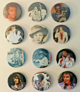 Elvis Presley 12 assorted pins - medium size - Picture 1 of 3
