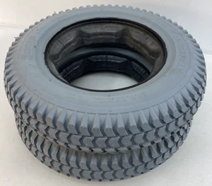 PAIR 14"x3" Solid Drive Wheels Q6 Edge HD Quantum Wheelchair 3.00-8 NEW TIRES - Picture 1 of 10