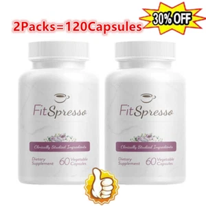 2-Pack FitSpresso Health Support Supplement -New Fit Spresso, (120 Capsules QXM - Picture 1 of 14