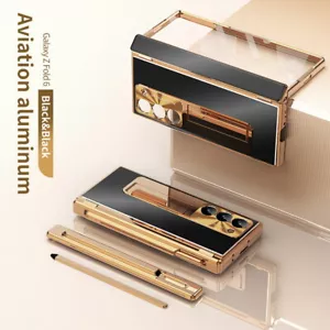 360 Hülle für Samsung Galaxy Z Fold6 Fold5 Aluminium Magnet Glas Case mit Stift - Bild 1 von 18