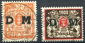 Sellos de servicio Ciudad Libre de Gdansk nº 38+40 estampados ex. 36 - 40 Mi. 160 € usado - Imagen 1 de 3