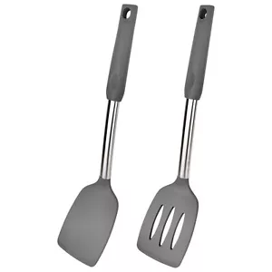 Solid Heat-Resistant Flexible Slotted Silicone Spatula - Picture 1 of 7
