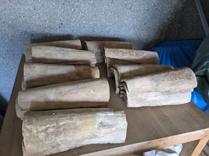 5 STÜCK alte Nonnenziegel antik Nonnen Dachpfanne Ton basteln Dachziegeln - Bild 1 von 5