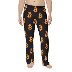 Bitcoin BTC Men's Black Pajama Pants, Bitcoin pants, Crypto Pants, HODL - Picture 1 of 49
