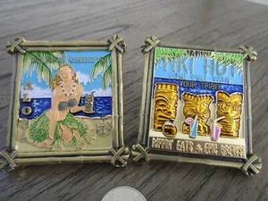 Moneda Desafío Niña Pin Up Jefe Isla Grande Tiki Hut Hawaii Marina CPO USN - Imagen 1 de 9