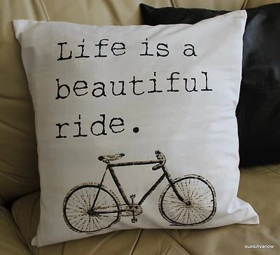 Funda Almohada Bicicleta 20x20 Cuadrada Acento Decorativo Diseñador Plantilla Elegante Foto 1 de 2