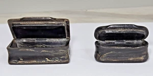 ANTIQUE FAUX TORTOISE SHELL SNUFF/TOBACCO BOX - Picture 1 of 16