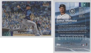 2020 Topps Stadium Club Chrome Orange Refractor /25 Justus Sheffield #4