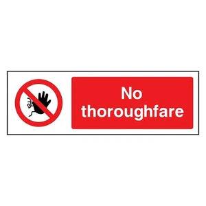 No Thoroughfare Schild oder Aufkleber ACCE0018 - Bild 1 von 2