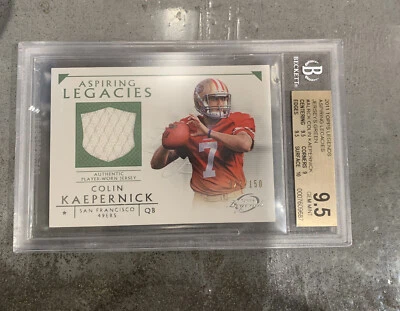 Colin Kaepernick 2011 Topps Legends Aspiring Legacies Patch Rookie #ALR-CK GREEN - Image 1 of 4