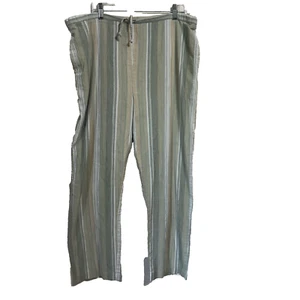 TravelSmith Pants Womens Casual Pastel Stripe Woven Tapered Fit Beach Size Large - Picture 1 of 7