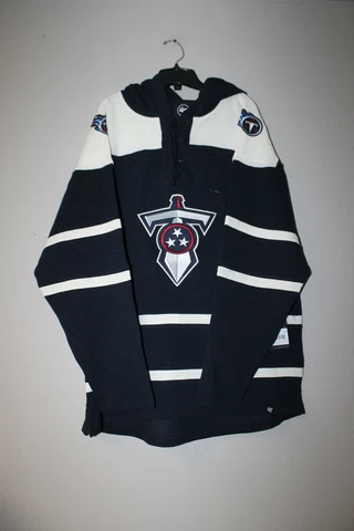 New NFL Tennessee Titans old time jersey style mid weight cotton hoodie men's XL Cover