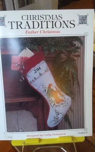 Cross stitch chart ONLY Christmas Traditions leaflet 6 Father Christmas - Picture 1 of 1