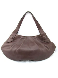 $ 950 Bruno Magli Faye Vitello Bottalato braunes Leder große Hobo Schultertasche - Bild 1 von 8