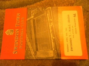 Friendly Swindon Town 1960 V N A C Breda 8 - Imagen 1 de 1