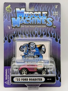 1:64 DieCast New Muscle Machines Purple Ford ‘32 Ford Roadster’ with error card - Picture 1 of 4