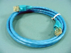 Leviton 62460-5L Cat6+ blau 5 Fuß Extreme Ethernet Kabel Rechenzentrum Patchkabel - Bild 1 von 3