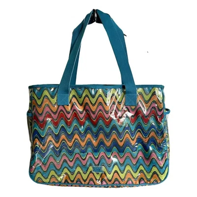 Missoni Sport Tote Vinyl Beach Bag With Signature Zig Zag Design - Image 1 of 4