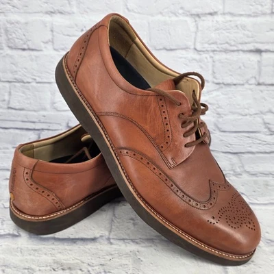 Men Sz 15 Samuel Hubbard Tipping Point Brown Leather Wingtip Brogue Oxford Dress - Image 1 of 4