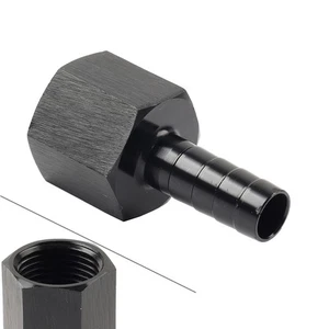 AN8 Female to 3/8" Hose Barb Fuel Line Push On Straight Swivel Fitting Adapter - Picture 1 of 10
