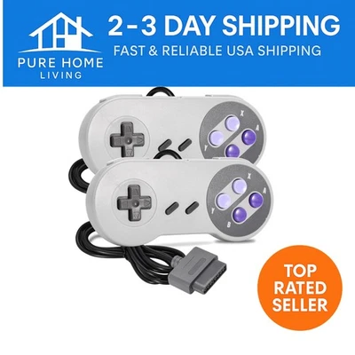 Classic SNES Wired Gamepads 2 Pack - Sculpted for Comfort and Responsive Gaming - Image 1 of 4