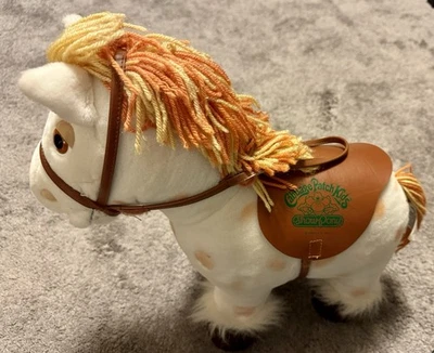 Vintage Cabbage Patch Kids 1984 Show Pony Plush Spotted Horse W/Saddle & Reins - Image 1 of 4