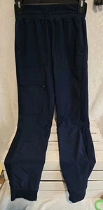 Pantalones Médicos ScrubAid Mujer Azul Marino Talla Pequeña Pierna Cónica Puño Tobillo Peso Ligero - Imagen 1 de 5