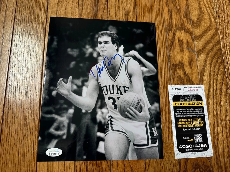 Danny Ferry Signed 8x10 Glossy Photo NCAA Duke Blue Devils Basketball JSA COA - Image 1 of 1