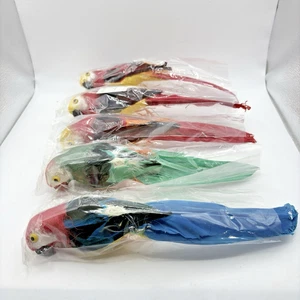 5pcs Artificial Birds Fake Parrot 10inch Lifelike Feathered Birds Figure - Picture 1 of 10