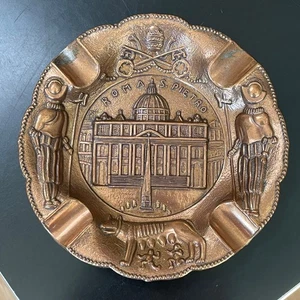 Cenicero de cobre St Pietro de 5,5" Roma Rómulo Roma Guardias italianos de colección - Imagen 1 de 3
