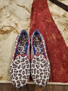 Rothy’s Women’s “The Loafer” in Mocha Size 7 Cheetah Print Slip On Washable - Picture 1 of 5