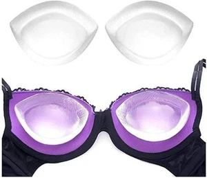 1Pair Clear Silicone Gel Breast Enhancement Pads Soft Bra Inserts Push... - Picture 1 of 8