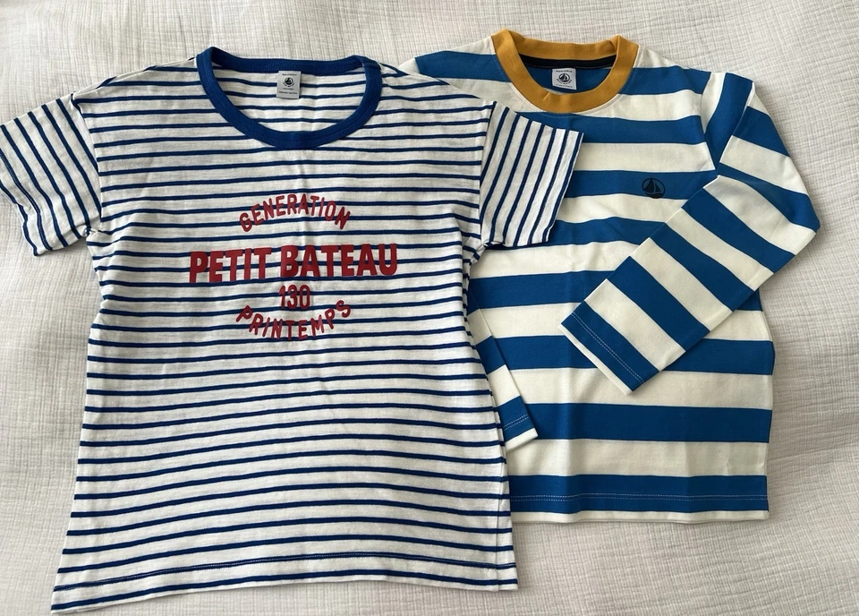 Petit Bateau 2 camisetas para niño, talla 8-10 Foto 1 de 4