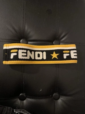 White Black Yellow Fendi Headband - Image 1 of 4