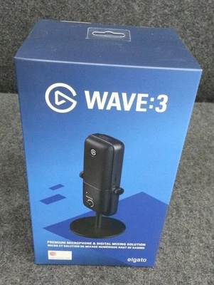 ELGATO 20MAB9901 Wave:3 Wired Cardioid Condenser USB Microphone Black