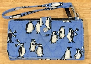 Cartera Muñequera Muy Bradley Playful Penguin Azul Mujer Cremallera y Botón - Imagen 1 de 10