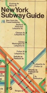 Guida Metro New York 1974 Vignelli Pieghevole - Foto 1 di 2