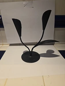 Skulptur Kerzenhalter Lilie Metall Kunst Deko - Bild 1 von 9