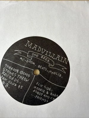 MF DOOM - Madvillain-One Beer 7” Fan club 45 - Image 1 of 3