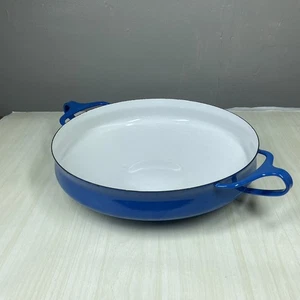 DANSK Paella Pan 10” Kobenstyle Designs France IHQ Royal Blue/White Enamel - Picture 1 of 6