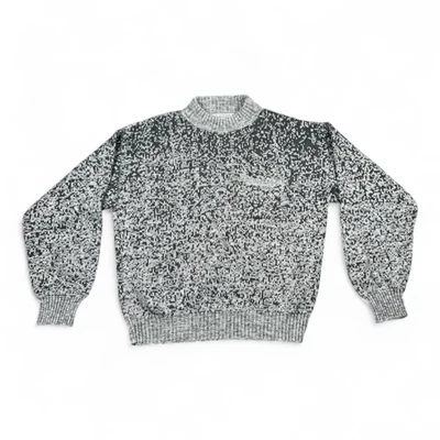 Vintage Le Tigre Sweater Adult LARGE Gray Knit Mock Neck USA Made 80s - Image 1 of 4