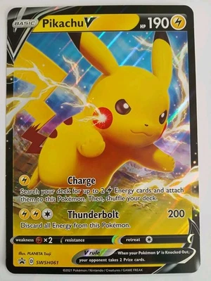 JUMBO Pikachu V Oversized Card SWSH061 Sword & Shield Promo Pokemon PACK FRESH - Image 1 of 2