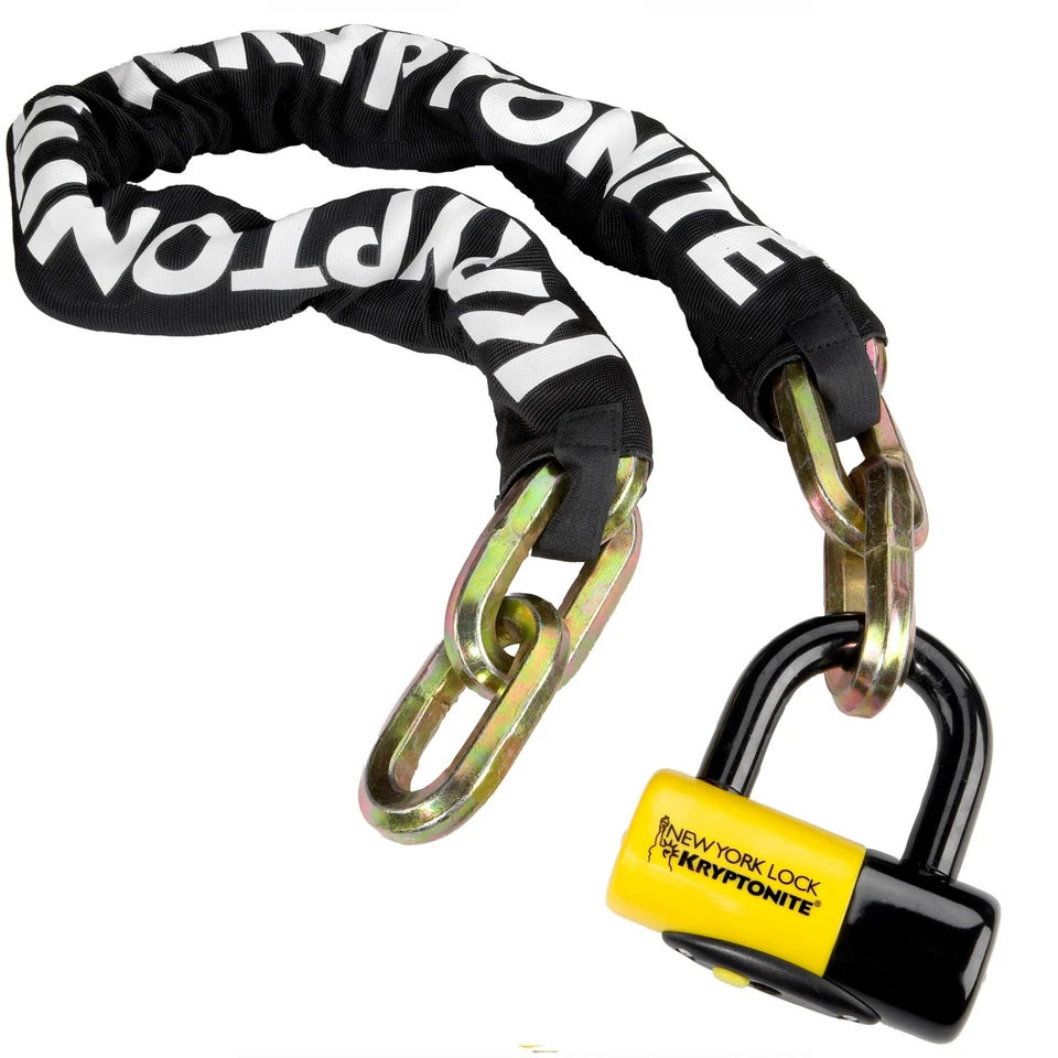 Kryptonite New York FAHGETTABOUDIT Chain Bike Lock 1410 & NY Disc 15mm Shackle - Image 1 of 1