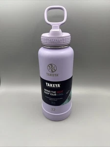 Botella de agua aislada de acero inoxidable Takeya Actives 32 oz con tapa de pajita, - Imagen 1 de 7