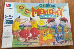 Original Memory Game Milton Bradley Vintage 1990 Nearly Complete! 71 Cards - Picture 1 of 4