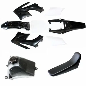 BLACK APOLLO ORION Fender Fairing Kit+ Seat +  Fuel Tank 125cc PIT PRO Dirt Bike - Picture 1 of 8