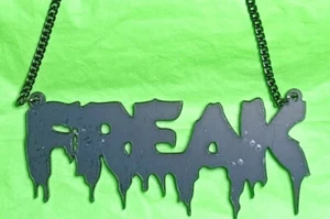 Freak Black Acrylic Statement Necklace New - Picture 1 of 1