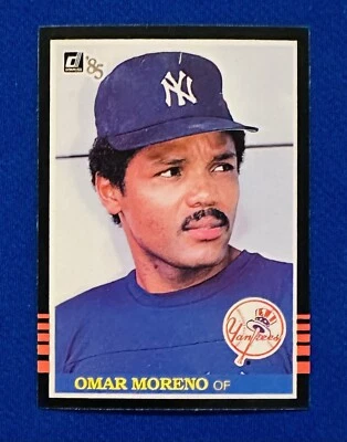 1985 DONRUSS #591 OMAR MORENO New York YANKEES NM-MT or BETTER 487 SB's 1979 WS - Image 1 of 4