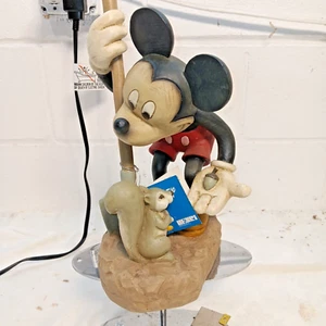DISNEY Henri Studio 16" MICKEY MOUSE FARMER Jardinero con Ardilla Jardín Estatua - Imagen 1 de 8