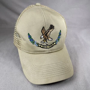 Eagle Hat Mens Beige Snapback Trucker Cap Embroidered Otto Cap - Picture 1 of 10